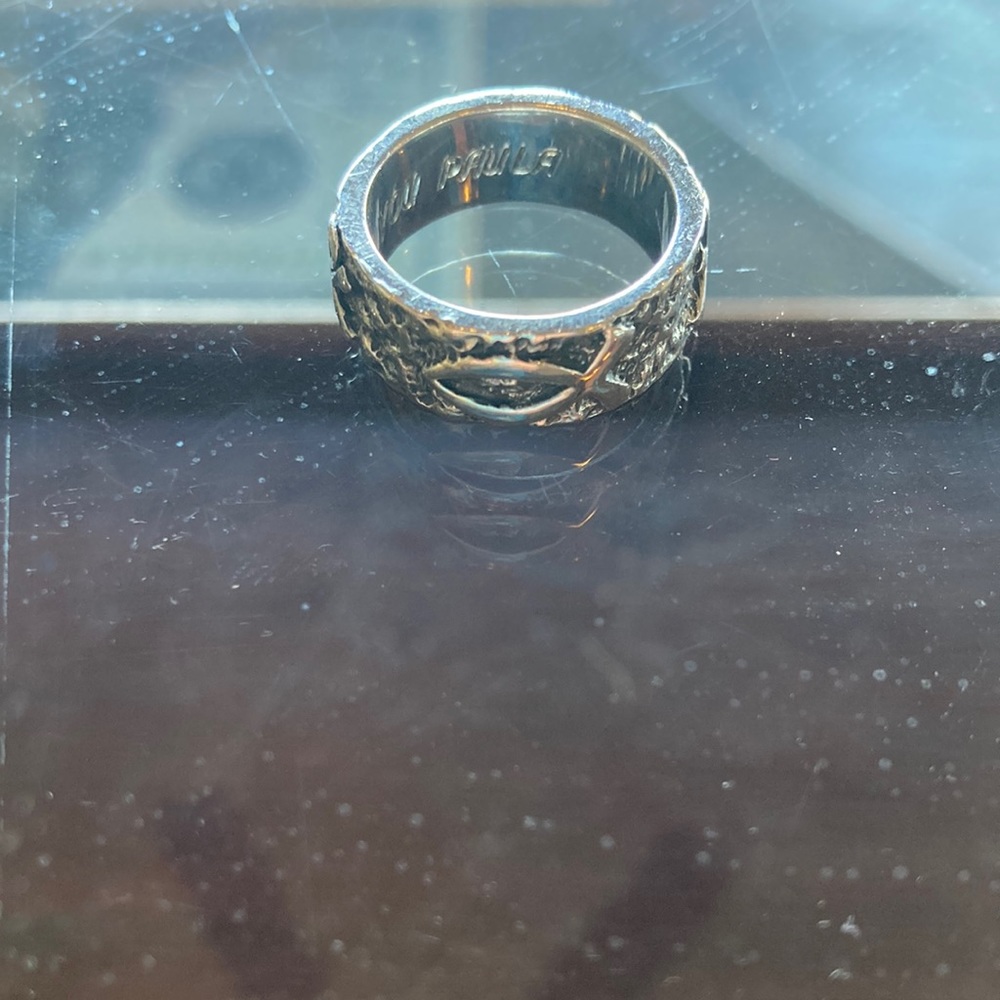 James Avery fish ring hammerd